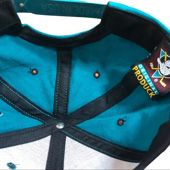 Vintage PRODUCK Mighty Ducks Snapback EXCLUSIVE for Mighty Ducks of Anaheim Hat - Picture 4 of 5